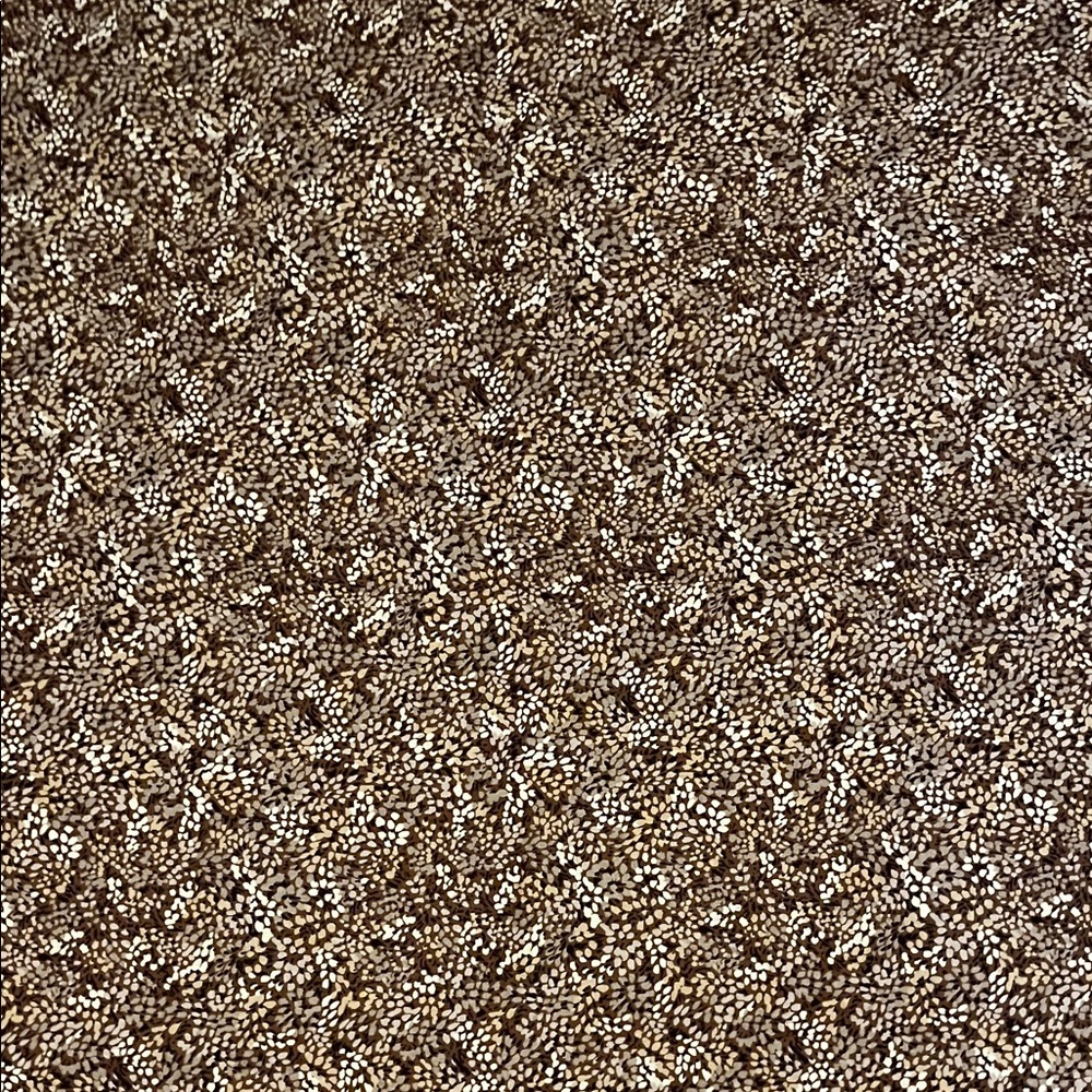 Brown and Cream Speckled Cotton Fabric Approx. 2 Yards 8” Long By 44” Wide